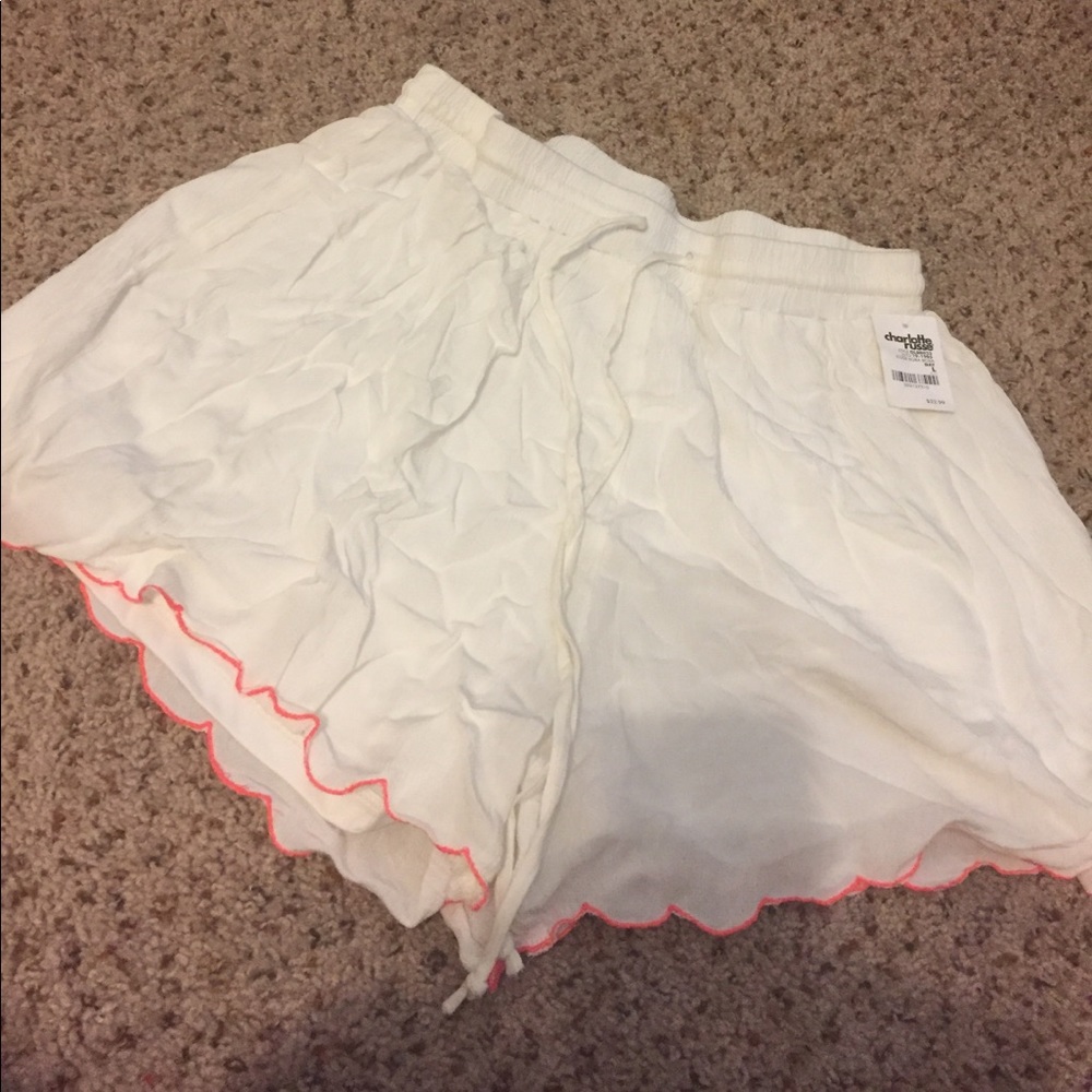 Charlotte Russe white shorts new